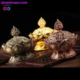 Plus Minus Co Handmade Tibetan Lotus Incense Burner, view 2