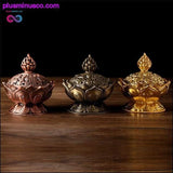Plus Minus Co Handmade Tibetan Lotus Incense Burner, view 3