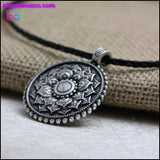Plus Minus Co Handmade Tibetan Mandala Flower Necklace, view 2