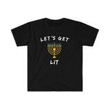 Plus Minus Co Hanukkah Gift, Let's Get Lit T-Shirts Chanukah 2022,Jewish Sayings, Jewish High Holiday, Let's Get Lit Hanukkah Shirt Jew Menorah Chanukkah, view 2