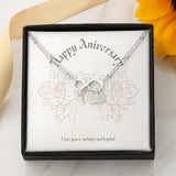 Plus Minus Co Happy Anniversary Infinity Hand Stamped Charm Bracelet, Anniversary Gold Gift, Personalized Wife Bracelet Gift, Best Anniversary Jewelry, view 4