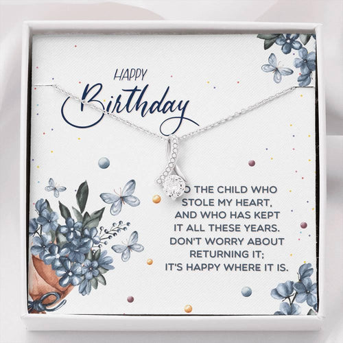 Plus Minus Co Happy Birthday Necklace for Daughter, Daughter Gift