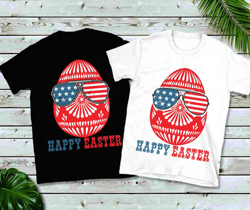 Plus Minus Co Happy Easter, American Flag T-Shirts, Happy Easter T Shirt, Bunny Tshirt, Bunny Sunglasses Shirt, Easter Egg Shirt, American Happy easter