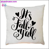 Plus Minus Co Happy Fall Y'all Pattern Pillowcases Cojines Pillow Case, view 3