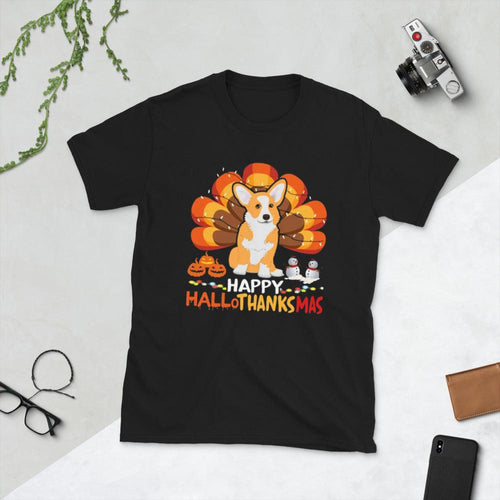 Plus Minus Co Happy hallothanksmas Unisex T-Shirt