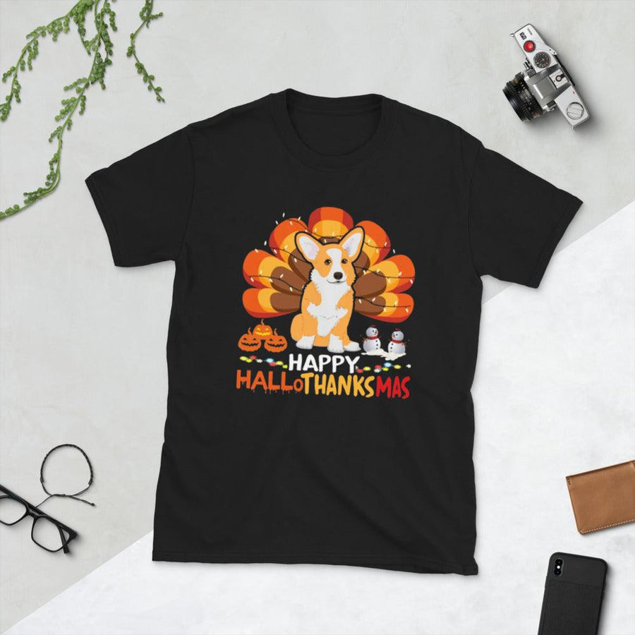Plus Minus Co Happy hallothanksmas Unisex T-Shirt