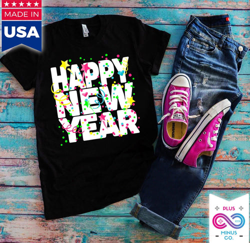 Plus Minus Co Happy New Year Shirt 2024 New Year Holiday T-shirt
