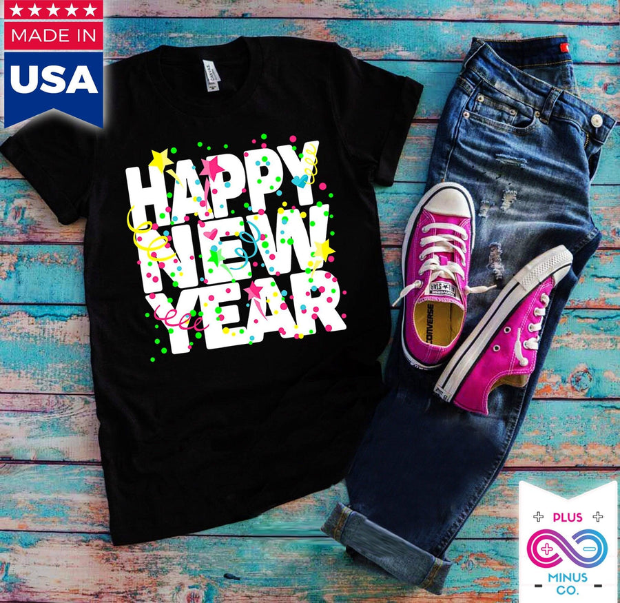 Plus Minus Co Happy New Year Shirt 2024 New Year Holiday T-shirt