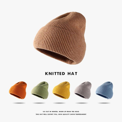 Plus Minus Co Hat women autumn and winter fashion hat outdoor knitted hat women warm winter men's woolen hat