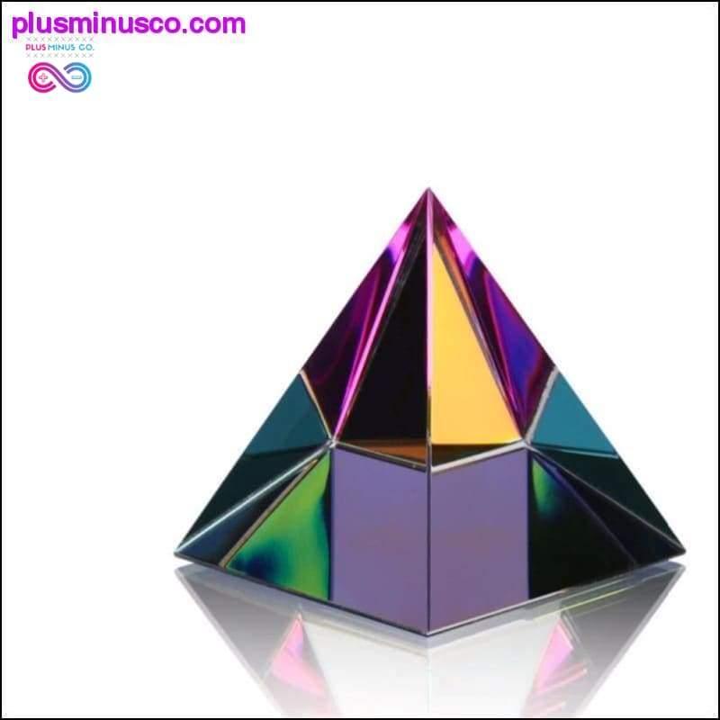 Plus Minus Co HD 2'' Egyptian Crystal Pyramid Home Decor Energy Healing