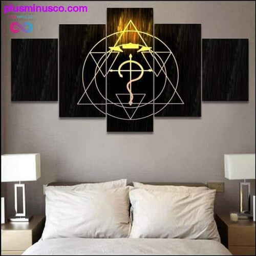 Plus Minus Co HD Decorative Prints Modular 5 Pieces/Pcs Anime Full Metal