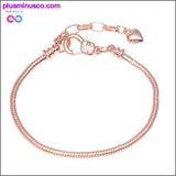 Plus Minus Co Heart & Key Pendant Rose Gold Color Fine Bracelets & Bangles, view 3