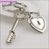 Plus Minus Co Heart Key Ring Silver Color Key Chain Valentine's Day gift 1, view 2