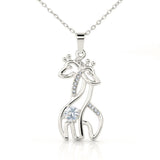 Plus Minus Co To my daughter, Giraffe necklace, Gift from mom, Birthday, view 2