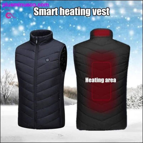 Plus Minus Co Heating Vest Washable Usb Charging Heating Warm Vest Control