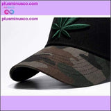 Plus Minus Co Hemp Leaves Baseball Cap Camouflage Cap Green Hat, view 2