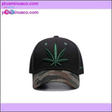 Plus Minus Co Hemp Leaves Baseball Cap Camouflage Cap Green Hat, view 3