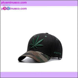 Plus Minus Co Hemp Leaves Baseball Cap Camouflage Cap Green Hat, view 4