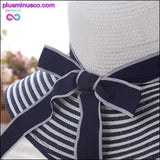 Plus Minus Co Black White Striped Bowknot Summer Sun Hat Beautiful Women, view 4