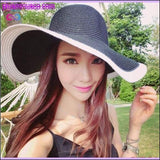 Plus Minus Co Black White Striped Bowknot Summer Sun Hat Beautiful Women, view 6
