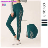 Plus Minus Co High Elasticity Sports Sexy Mesh Hip-lifting Fitness Pants, view 6