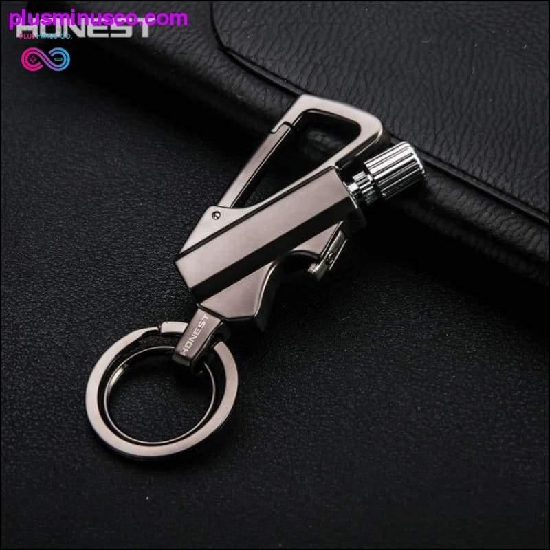 Plus Minus Co High End Car Key Holder & Multi Function Keychain for Men