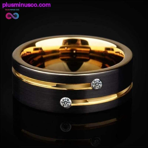 Plus Minus Co High Quality New Arrival 6/8mm Black Tungsten Rings with
