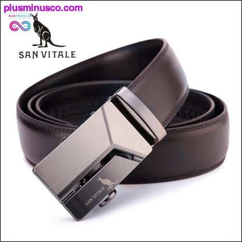 Plus Minus Co High Quality New Designer Adjustable Genuine Leather Belt