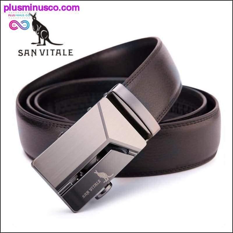 Plus Minus Co High Quality New Designer Adjustable Genuine Leather Belt