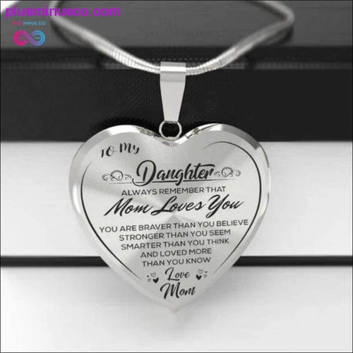 Plus Minus Co To My Daughter Love Mom Heart Necklace Gold Silver Color