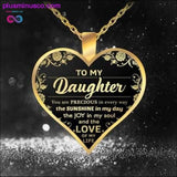 Plus Minus Co To My Daughter Love Mom Heart Necklace Gold Silver Color, view 2