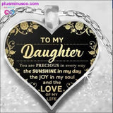 Plus Minus Co To My Daughter Love Mom Heart Necklace Gold Silver Color, view 3