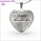 Plus Minus Co To My Daughter Love Mom Heart Necklace Gold Silver Color, view 4