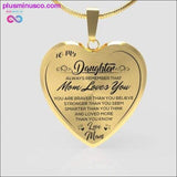 Plus Minus Co To My Daughter Love Mom Heart Necklace Gold Silver Color, view 5