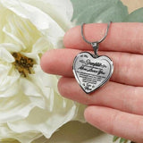 Plus Minus Co To My Daughter Love Mom Heart Necklace Gold Silver Color, view 6