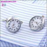 Plus Minus Co High Quality Unisex Watch Cufflinks with Rhinestone, view 2