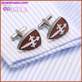 Plus Minus Co High Quality Wood Cufflinks for Men - Brass Shirt Luxury, view 2