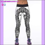 Plus Minus Co High Waist 3D Green Weed Leaf Casual Leggings, view 5