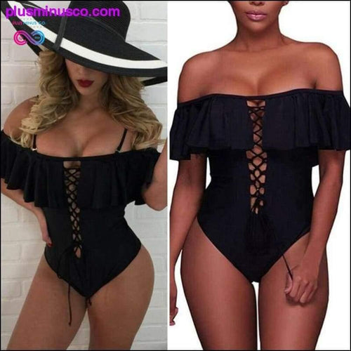 Plus Minus Co High Waist one piece 1 Swimsuit 2019 Sexy Bikinis Women