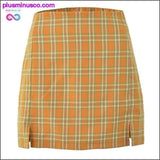 Plus Minus Co High waist plaid cut skirt women 2023 summer vintage cara, view 3