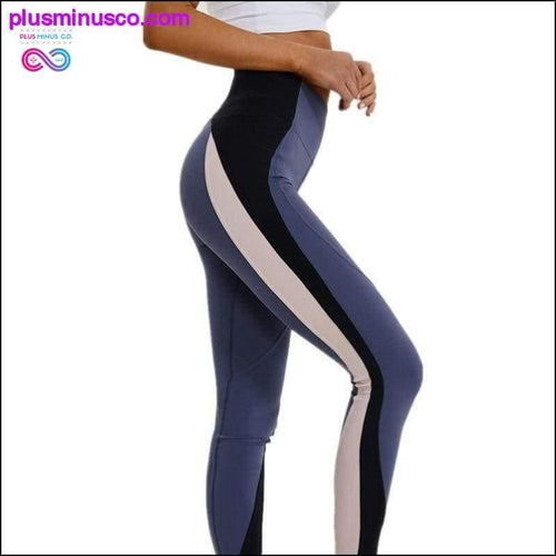 Plus Minus Co High Waist Push Up Patchwork Yoga Fitness Leggings at