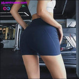 Plus Minus Co High Waist Sexy Push-up workout Running Yoga Shorts at, view 4