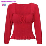 Plus Minus Co High Waist Twist Chic Crop Top Blouse wit Plus Sizes, view 4