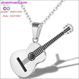 Plus Minus Co Hip Hop Titanium Steel Chain Necklace Classical Music Guitar, view 2