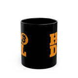 Plus Minus Co HODL Bitcoin Black Mug (11oz, 15oz), view 2
