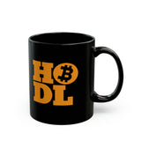 Plus Minus Co HODL Bitcoin Black Mug (11oz, 15oz), view 3