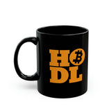 Plus Minus Co HODL Bitcoin Black Mug (11oz, 15oz), view 4