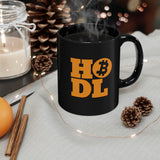 Plus Minus Co HODL Bitcoin Black Mug (11oz, 15oz), view 6