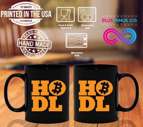 Plus Minus Co Hodl | Bitcoin Black Mugs, Bitcoin Mug, Crypto HODLER Mug, Gift for Crypto Trader, Gift for Crypto Investor