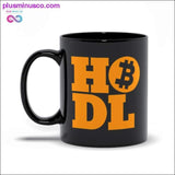 Plus Minus Co HODL | Bitcoin Black Mugs, Bitcoin Mug, Crypto HODLER Mug, Gift for Crypto Trader, Gift for Crypto Investor, view 2